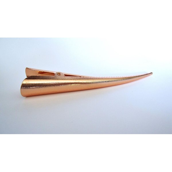 Rose gold textured metal alligator hair claw clip clamp