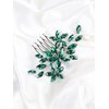 Green Rhinestone Bridal Wedding Hair Comb for Women Accessories Brihasory Handmade Headpieces for Brides Elegant Party Prom Tiaras for Girls and Women Valentine's Day Bridesmaid Gifts