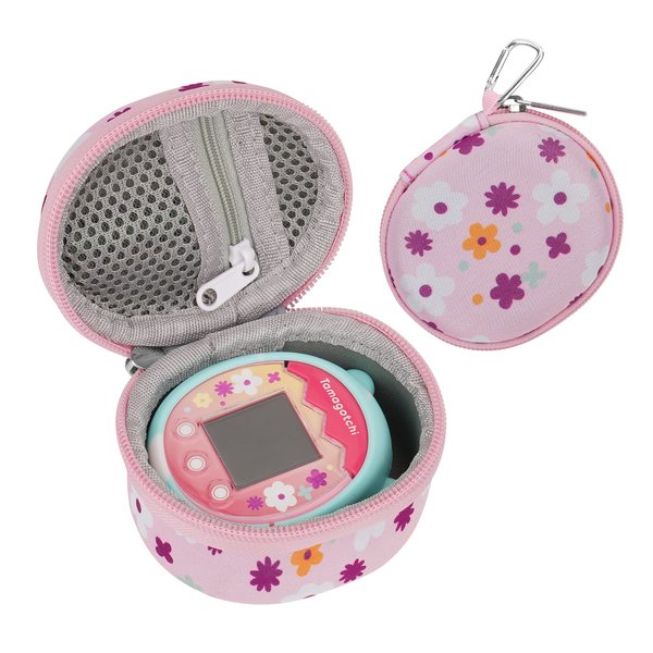 Risou Portable Case Compatible with Tamagotchi Pix/Tamagotchi Original/Tamagotchi On Virtual Pet Electronic Game Virtual Pet.-Pink