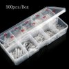 Coffin Acrylic Nails-Clear Fake Nail Coffin Shape Long Half Cover Nails Coffin Shaped Ballerina Nails Tips,DIY Nail Salon Art 10 Size 500PCS with Box (Clear)…