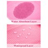 BUCICE 50Pcs Disposable Nail Art Table Towels 3 Ply Tissue Waterproof Lap Cloths 13" x 18" Waterproof Dental Bibs for Patients - Dentist or Medical Tray Cover and Nail Table Cover Supplies, Pink