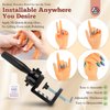 SAVILAND Practice Hand for Acrylic Nails: Flexible & Realistic Nail Practice Hand Mannequin Hand Silicone Nail Hand Practice with 120PCS Nail Tips Nail Glue for Beginners Manicure Training Home