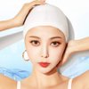 Swim Cap Swimming Cap Silicone Swim Cap for Men Women Kids Boys Girls for Long Hair White