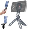Magnetic Pocket Phone Tripod Foldable Compatible with Magsafe for iPhone 15/14/13/12 Plus Pro Max Series, Upgrade Mini Cell Phone Tripod Mount Handle Smartphone Desk Stand Travel All in One