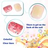 JANYUN 96 Pcs Fake Nails for Kids Pre-glue Full Cover Short False Nails Children Nails Lovely Gift