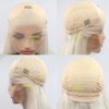xiweiya Short White Blonde Wigs Blonde Platinum Synthetic Lace Front Wig 13x3 Lace Wig Glueless Soft Wigs Natural Hairline Wig Heat Resistant Hair 180% Density Wigs for Women 14inch