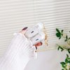 Faneiy for AirPods 4th Generation Case with Keychain+Cleaner Kit,Cute Clear Glitter Flower Floral Protective Earphone Cover,Soft Transparent TPU for AirPods 4 Case Women Girl-White
