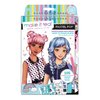 Make It Real: Fashion Design Sketchbook: Pastel Pop! - Includes 105 Stickers & Stencils, Draw Sketch & Create, Fashion Coloring Book, Tweens & Girls, Kids Ages 6+