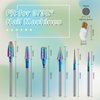 6PCS Nail Drill Bits Set with Cleaning Brush, 3/32 inch Professional Tungsten Carbide Nail Bits, Cuticle Efile Nail Drill Bits, Remover Bits for Acrylic Gel Nail Tech Manicure Pedicure, Home Salon