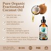 Bella Terra Oils - Organic Fractionated Coconut Oil 8 oz - Experience the Purity of Liquid Coconut, Bursting with Essential Fatty Acids, Elevate Your Skin Rituals
