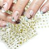 9Sheets Metallic Nail Art Stickers Decal Sun Star Nail Decals Nail Art Supplies Sun Stars Moon Heart Butterfly Starlight Designer 3D Self-Adhesive Gold Nail Design Sticker for Acrylic Nails Decoration