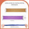 3 Pieces African Net Sponge with Handles Long African Exfoliating Net Washcloth Bath Sponge Net Cloth Wash Net Body Back Scrubber for Shower Loofah