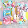 Butterfly Balloons for 5th Birthday Decorations Girl, Butterfly Foil Balloon for Butterfly Theme Birthday Party Decorations Supplies