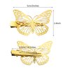 24 Pieces Butterfly Hair Clips Metal Butterfly Hair Clamps Metallic Hollow Butterfly Hairpins Cute Hair Clips for Women Girls with Left and Right Styles (Gold and Silvery)
