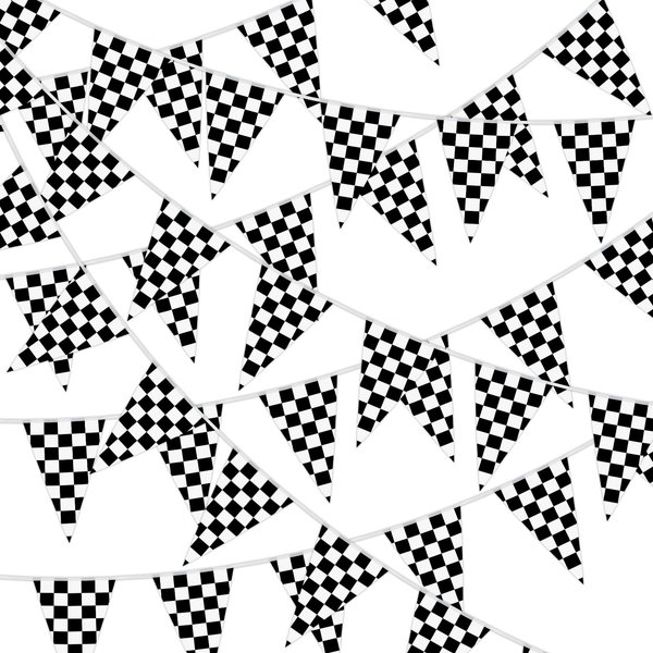 MARFOREVER 164 Ft Black and White Checkered Flag Banner, 80 Pcs Racing Flags Race Car Pennant Banner Flag Monster Truck Birthday Party Decorations for Outdoor Indoor Decorations, 17.7 x 11.8 inches