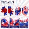 Independence Day Hair Clips American Flag Bow Hair Clips Patriotic Hair Accessories 4th of July Memorial Day Party Decorations Cute Hair Clips for Girls 2PCS