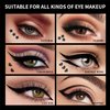 Eyeliner Stamp - Winged Eyeliner Stamp for All Eye Shapes, Easy Cat Eye Stencil Makeup Tool, SmudgeProof & Waterproof Liquid Eye liner Pen, Star Stamp (10MM, Black)