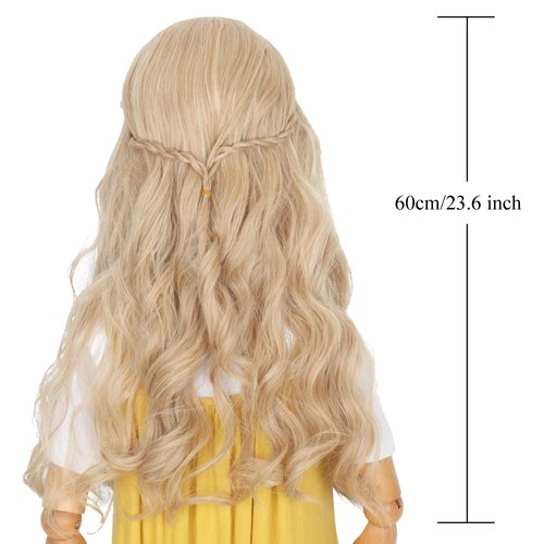 Yan Dream Long Wavy Blonde Hair Princess Halloween Costume Wig