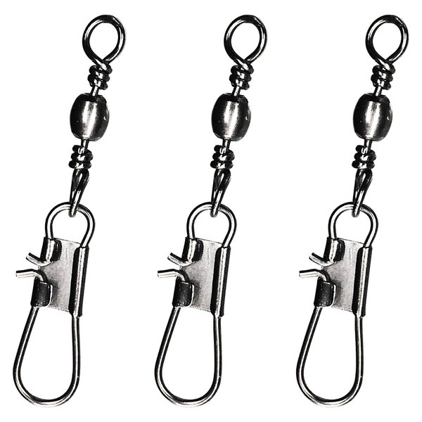 YOTO Ball Bearing Fishing Snap Swivels Fishing Swivels with Coastlock Snap Stainless Steel Swivels Saltwater Corrosion Resistance Barrel Swivel for Freshwater Fishing,10#