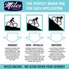 Miles Racing - Disc Brake Pads - Semi Metallic - Shimano Alfine BR-S500, Alfine BR-S501, BR-M545 (MTB), BR-R505 (Road), BR-T665 (Trekking), Deore BR-M535, Deore BR-M595, Deore BR-M596 (MI-MET-24)