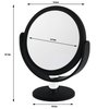 Danielle Creations Soft Touch Black Round Vanity Mirror, 10X Magnification