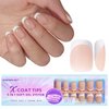 BTArtboxnails Soft Gel Nail Tips - Extra Short Square French Tip Press on Nails XCOATTIPS French Acrylic Nail Tips Kit Fake Nails Glue on Nails Extension Tips for Professional Use Easter Gift