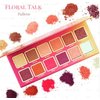 F.A.R.A.H Floral Talk Eyeshadow Palette with Built-In Mirror - Full 12 Color Palette - Complete Eyeshadow Kit
