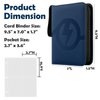 Trading Card Binder 4 Pocket, GEAoffice PU Cover 400 Pockets Card Collection Binder, Card Holder Folders for Standard Size Card, Sturdy Card Album for MTG, TCG, Game & Sports Cards, Navy Blue