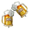 GOTPASS 2Pcs Beer Cup Balloons Beer Mug Cheers Mylar Foil Balloon for Summer Party, Beer Festival, Wedding, Birthday Party Decorations