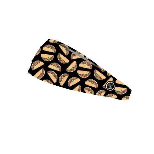 RAVEbandz! PRO Wide Stretch Non Slip Hair Bands– Moisture Wicking, Lightweight, Breathable Fabric Headbands – Unisex Designs for Everyone – for Sports, Workouts, Style (Tacos)