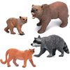 Forest Animals Figurines Toys, 10PCS Realistic Plastic Wild Woodland Animals Figures Playset, Cake Toppers Birthday Gift for Kids Children Toddlers