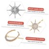 6Pcs Crystal Hair Pin, Vintage Rhinestones Bobby Hair Pins, Hollow Geometric Hair Barrettes, Elegant Metal Hair Clips Hair Accessories Headwear Styling Tools for Women Girls
