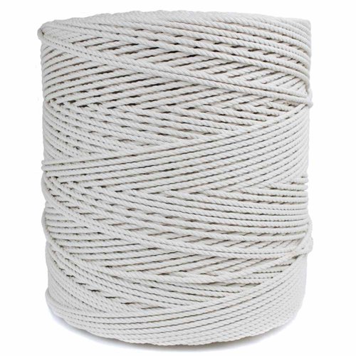 GOLBERG Twisted 100% Natural Cotton Rope - White Cotton Rope - (5/32 Inch x 25 Feet)