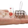 Sumind 14 Pieces 1:12 Miniature Dollhouse Accessories Miniature Milk Crate with Milk Bottles and Milk Cups Miniature Milk Models Mini Dollhouse Accessories Kitchen Food