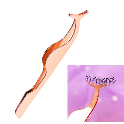 Dorisue False Eyelashes Applicator Tool Gold Eyelash Clip Tweezers Nipper Extension Tweezers Remover