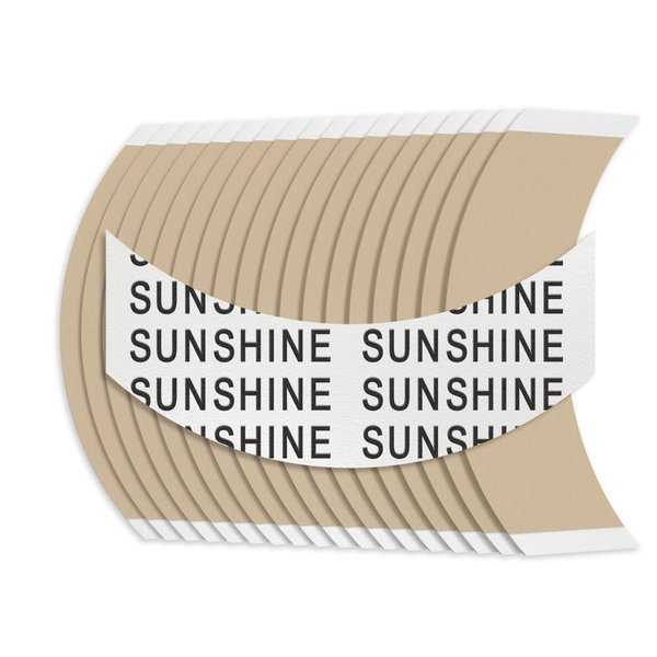 Sunshine Tape Sunshine Hairpiece Wig Tape (72 Pieces) - CC Curve - Double Sided Adhesive Tape for Toupee Lace Front Wig Strong Hold Waterproof Strips
