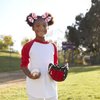 4PC Baseball Hair Bow Clips for Baby Girls Women 4 Inch White Softball Cheer Hair Accessories