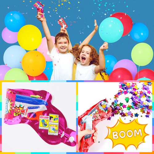 Colorful Balloons 100 PCS, Assorted Color 12 Inches Rainbow Latex Balloons with Bonus Confetti, 10 Bright Colors Party Balloons for Birthday, Wedding, Baby Shower, Decoration (Round-100)