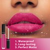 blackangel Super Stay Matte Liquid Lipstick, Longwear and Waterproof Lipstick for Women, Highly Pigmented, Pure red+Red wine Color (#997+#921)
