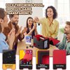 Flooyes MTG Commander Deck Box, Card Storage Box Fits 100 Double-Sleeved Cards, 35pt Card Brick, Dice Tray & Dice Pool, PU Leather Strong Magnet Card Deck Case for Magic Commander TCG CCG, Black/Red