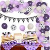 Balterever Purple Cow Party Decorations Purple Cow Balloons Garland Arch Kit with Cow Pennant Banners Farm Theme Birthday Party Supplies for Farm Birthday Party 1st, 2nd, 3rd, 4th, 5th