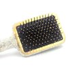 Bestbling Hair Brush - Detangle Hair and Comb, Massage Cushion, Anti-static, Smooth and Sleek Hair, Luxury Rhinestone Design Suitable for Women (Square01 Silver)
