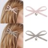 6 Pcs Bow Hair Clips Pink and Gray Alligator Clips Girls Pendant Hair Pins Barrettes Cute Hair Accessories MGPFERD