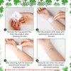 10 Sheets St. Patrick's Day Face Tattoos Stickers, Shamrock Temporary Tattoos for Women Men Green Lucky Clover Stickers Decals for Irish Parade Saint Patrick's Day Party Favors Kids Body Decorations