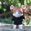 niannyyhouse Black Hoodies with Pocket Dark Blue Jeans 7.8in（20cm） Plush Humanoid Stuffed Doll Clothes (Black)