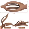 CHANDAT Flat Hair Clips 6 pcs Lay Down Claw Clips French Concord Hair Clips for Thick Hair Alligator Hair Clips for Thin Hair Duck Bill Hair Barrettes Hair Accessories for Women -Transparent