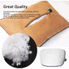 Kwak's Headrest Waist Cushion Set, Maybach Design S Class Super Soft Car Headrest Pillow Lumbar Support Fraud Suede Cover PP Cotton Filling Cushion (Brown)
