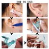 Ear Piercing Gun Kit - Silmy 4 Pack Safety Ear Piercing Unit Kit Including 4Pcs Disposable Ear Piercing Gun with Ear Stud and 1Pcs Piercing Gun Aid Pierce Kit Tool for Piercing Supplies (4pcs)