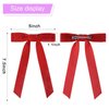 2PCS Velvet Hair Bows Ribbon Hair Clips, Alligator Hair Pins, Ponytail Holder Accessories Sides Metal Hair Bow Barrettes Hair Accessories for Women Girls Kids (Blue)