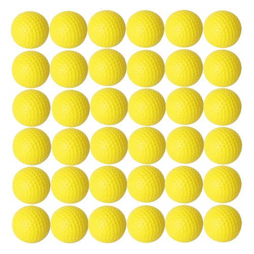 Dsmile Practice Golf Balls, Foam, 36 Count, Yellow